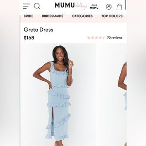 Show me your Mumu Greta stretch dress in steel blue